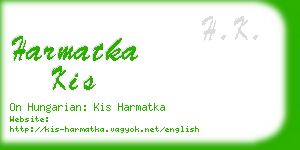 harmatka kis business card